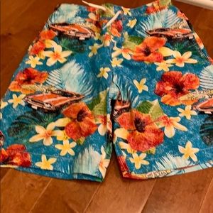 Gap Kids Boys Swim Trunks Hawaiian Print Size L‎